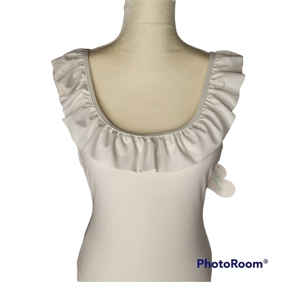 SUGAR Coast White Ruffled Swimsuit - Picture 7 of 12